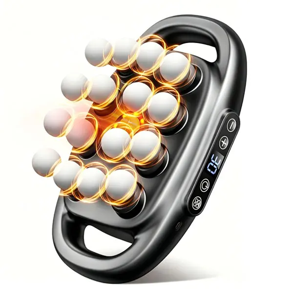 16-Head Deep Tissue Massage Gun - Palm-GraspableVibratory Massager with 9 Modes, 30 Intensities & 2600mAhQuiet Percussion, Selfcare Tool for Back, Neck Muscle PainRelief, Ideal Birthday Gift