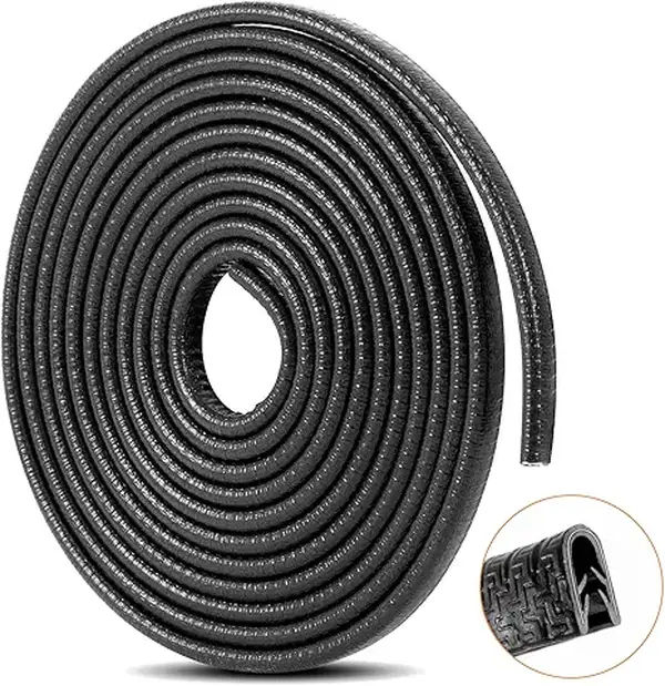 summerfinds 32Ft(10M) car door edge guards Black Car Guards Protector for Cars Rubber Auto Trim U Shape Build in Metal Sheet No Need Adhesive Easy to Cut Most Car Accessories