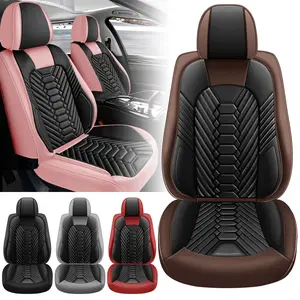 Fits for Chevrolet Silverado GMC Sierra Pickup 1500 2500HD 3500HD 2007-2022 2023 2024 2025 2026 Seat Covers Full Set, Waterproof Nappa Leather Seat Covers for Cars, 5 Seats Car Seat Protectors,Car Seat Covers Car Seat Cushions
