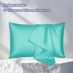 2Pcs or 4 Pcs Satin Pillowcase Set Envelope Closure, Skin-Friendly & Hair-Friendly, Color Turquoise, Cooling Similar to Silk Pillow Cases,  Bedroom Accessories, Luxurious Sleep Aid, Holiday Gift for Women Men