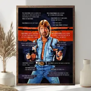 Chuck Norris Invincible Legend Meme Poster Unframed, Ultimate Tough Guy Wall Art, Hyperbolic Heroism Print