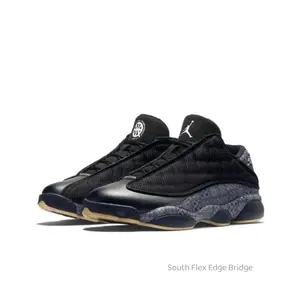 Black low-top retro-style trendy versatile wear-resistant and slip-resistant basketball shoes