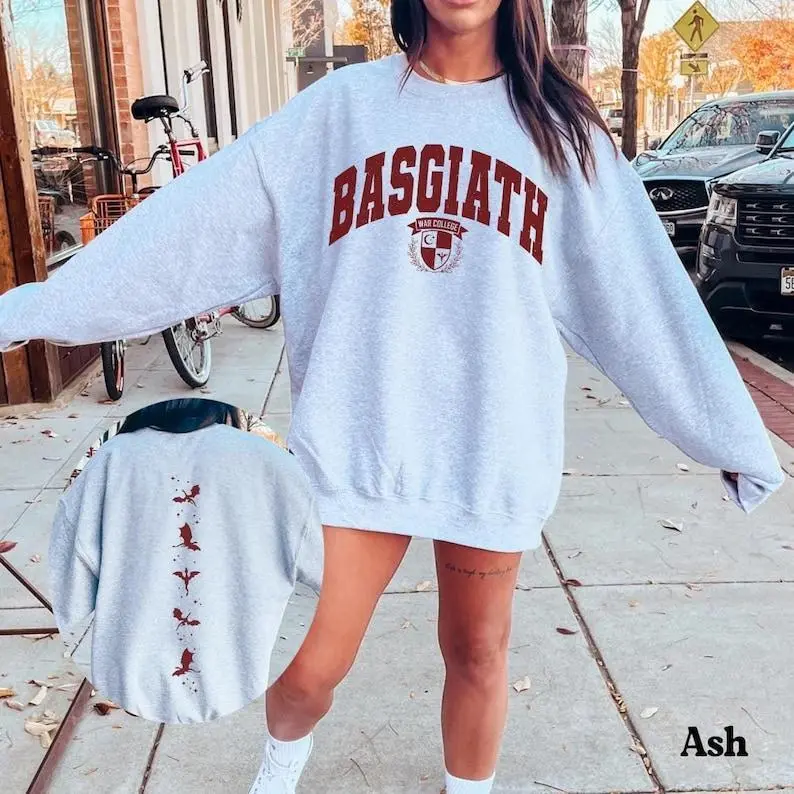 [SALE OFF 50%] Fourth Wing Double-Sided Sweater, Basgiath War College Shirt Dragon Rider Sweatshirt Bookish Sweater