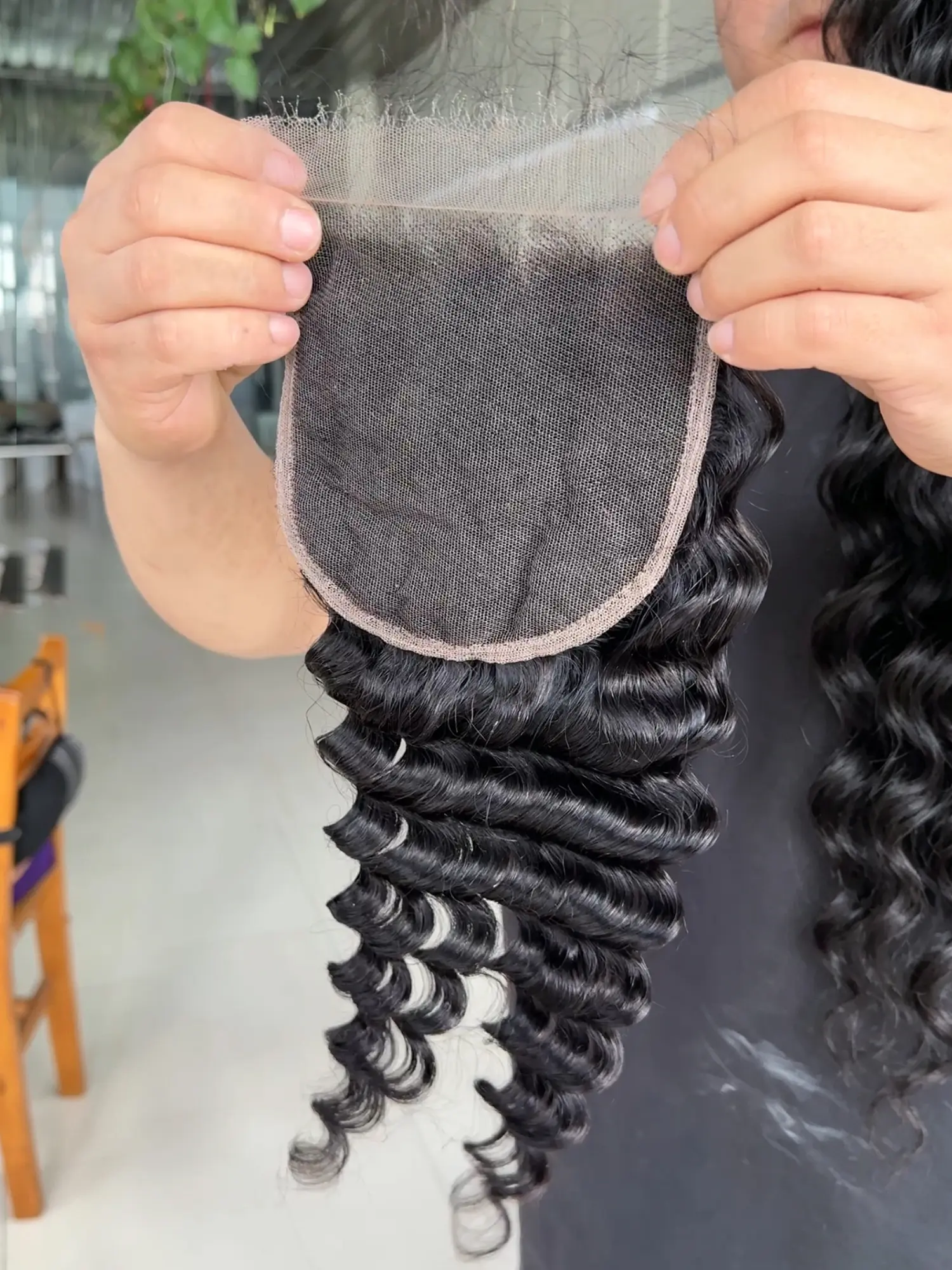 5x5 Deep Wave Hd Lace ClosureTransparent Lace Virgin Remy Human Hair Pre Plucked With Baby Hair Natural Hairline