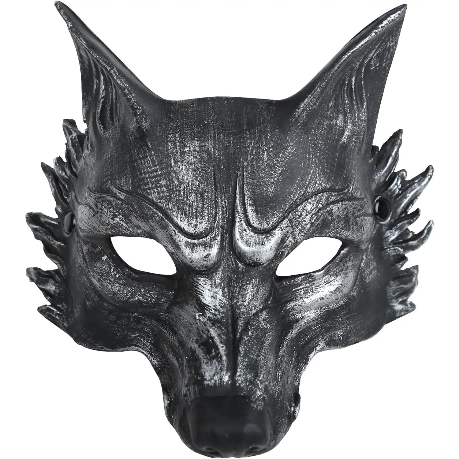 MCJC Halloween Wolf Mask, Werewolf Half Face Costume Mask,Masquerade Accessory