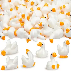 36pcs Mini Resin Goose Figurines, Tiny Animal Figurine Bulk, Small Desk Goose Decor for Garden Lawn Yard Micro Landscape Aquarium Potted Ornament DIY Craft ﻿