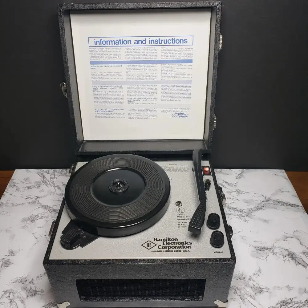 Record Player 5 Speed Hamilton Electric Model 915 Vintage