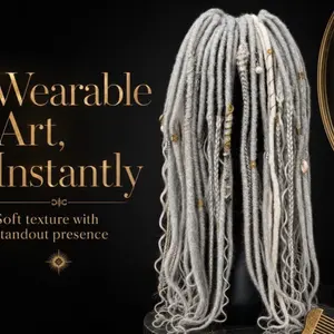 Caribe Moonstone Dread Pony – 26” Boho Luxe Ponytail Extension
