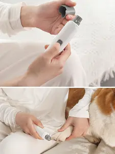 Pet Claw Trimmer for Cats and Dogs - LED Light, 2-Speed Adjustable Grinding Head, USB Fast Recharge, Low Noise Silent Mode, Universal Fit