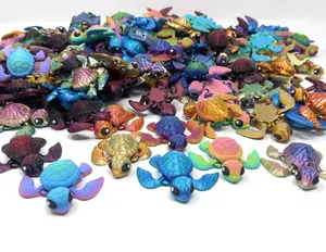 Gocutouts Baby Turtle Figures - Bulk Packs 3d Printed in Assorted Colors Articulating Figurine Animal Collectibles