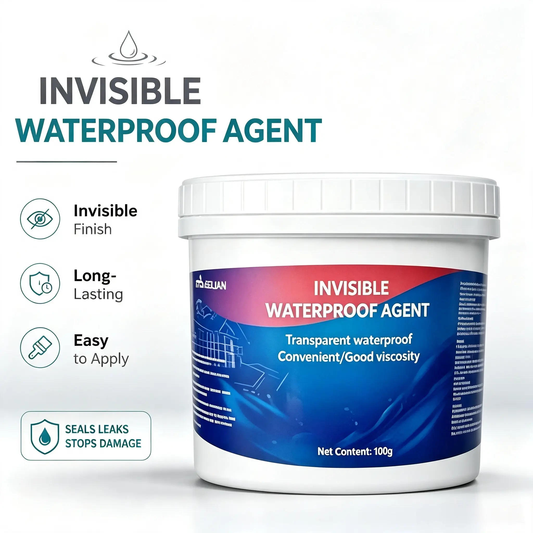 Waterproof Leak Repair Sealant Compound - Strong Adhesive Waterproof Flexible Adhesive Waterproofers with Invisible Adhesion for Indoor-Outdoor Home Pipe, Roof Crack Filling, Bathroom Seals, Caulk Repair, Leakproof Airtight Seal