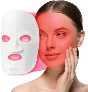 Lifepro LED Face and Neck Light Therapy Mask, Portable and Lightweight for Gentle Skin Care Comfort Facial
