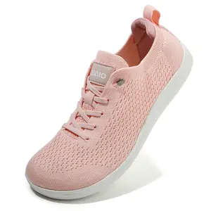 Unisex Wide Toe Barefoot Knit Sneakers  Zero-Drop Flat  | Wide Fit Design | Stylish Outdoor Casual Shoes | Everyday & Athletic Use | Lightweight, Breathable & Comfortable