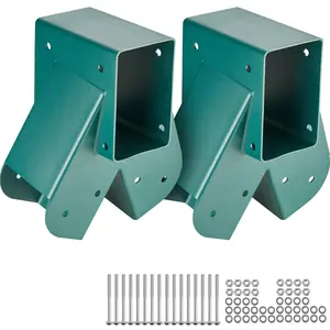 VEVOR A-Frame Middle Swing Set Brackets,  Heavy Duty Carbon Steel Swing Set Hardware with Mounting Hardware, DIY Swing Set Bracket Swing Set Kit for 4x4 Legs & 4x6 Beam, Green (2 Pcs)