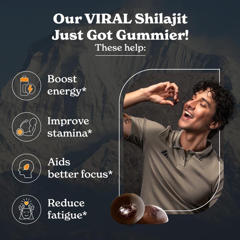 4 Packs of BetterAlt Pure Shilajit Resin Gummies | Tamarind & Mango Flavors | Helps Improve Stamina | Lab-Tested for Purity Healthcare Vitamin