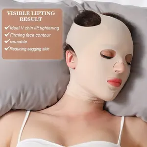 Full Face Lifting Sleep Strap, Cheek Chin Band, Reusable Breathable Facial Mask Belt, Slimming Massage Tape for Skin Care