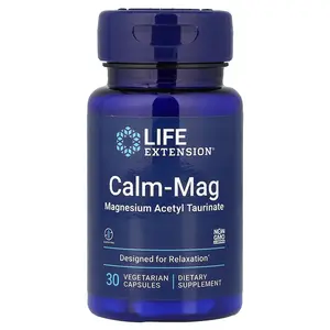 Life Extension Calm-Mag, Magnesium Acetyl Taurinate, 30 Vegetarian Capsules