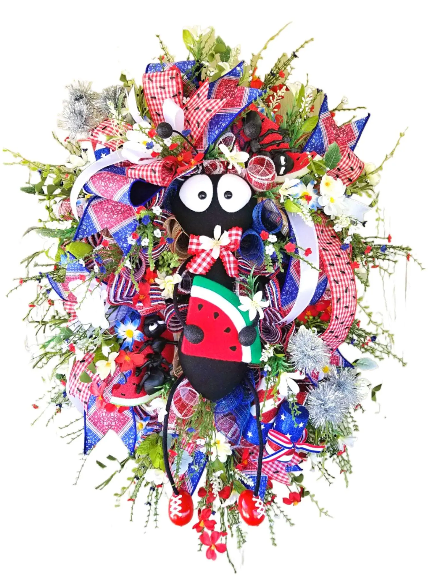 Patriotic Watermelon Ant Summer Wreath - Free Shipping