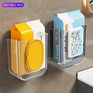 Wall-Mounted Wet Wipe Dispenser - Heavy-Duty Adhesive Holder for Bathrooms, Nurseries And Camping, Wide Opening, Storing tissues or other miscellaneous items, Wet Wipes Dispenser