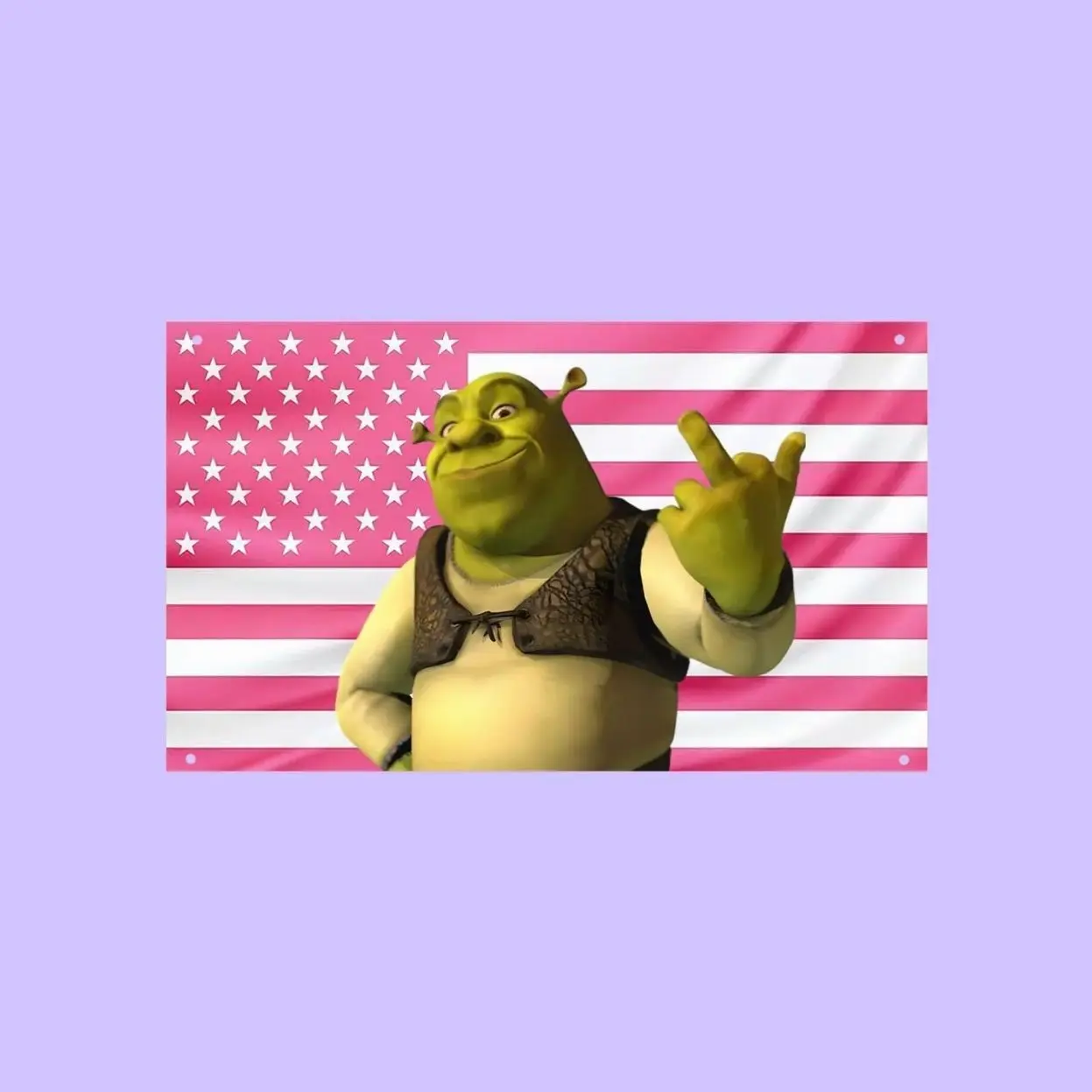 Shrek US Wall Tapestry Flag, DreamWorks Wall Art, Cartoon Bedroom Decor, Movie Fan Banner