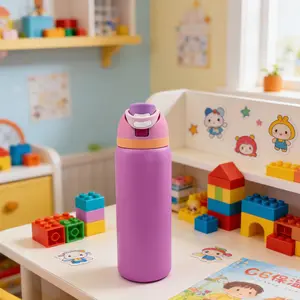 Barbie pink and purple Water bottle 32oz, 945ML, freesip,with straw,heatpreservation time more than 24 hours, cold and hot watercan be insulated, can make coffee, frozen drinks,,exquisite workmanship, suitable for camping, work,indoor and Outdoor use.