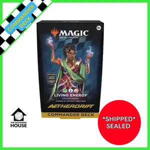 Magic: The Gathering Living Energy Commander Deck Aetherdrift (DRC) MTG - Charge of Attractive Creatures, Shipped Sealed
