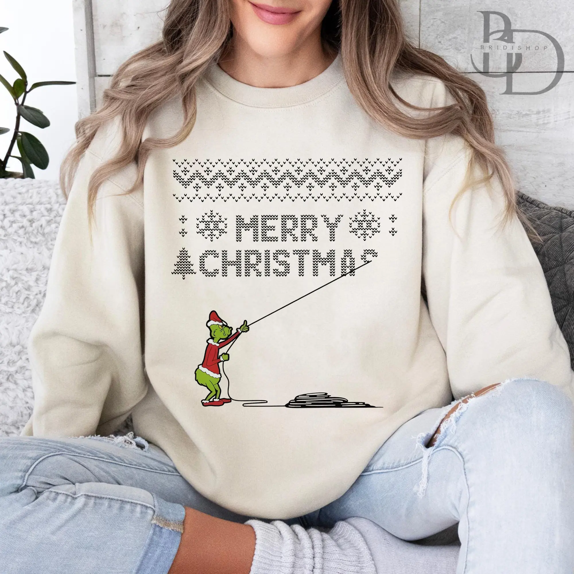 Merry Christmas Sweatshirt, Merrygrinchmas, Funny Christmas Sweatshirt, Ugly Christmas Sweater, The Green Christmas Gifts