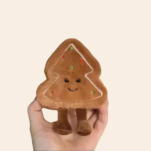 Cute Christmas Star Biscuit Tree Plush Keychain and Bagcharm
