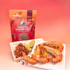 GrandpaKong PREMIUM Roasted Shrimp Salt Spicy Flavor with Natural Spice 100% Real Dry Shrimp Gluten-Free Cambodian Seasoning for Grilled Seafood & Vegetables