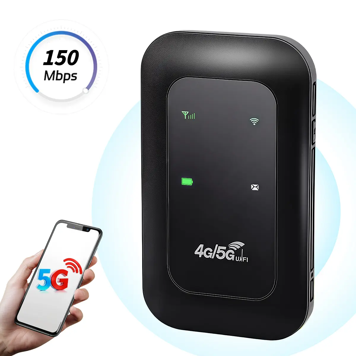 Portable WiFi Hotspot Device 4g Lte Mobile Broadband Router for Travel ...