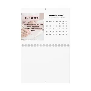 Casa De Hustle 2026 Wall Calendar 11" x 8.5" & 14" x 11.5" High-Quality Paper Spiral Bound Motivational Planner for Entrepreneurs & Dreamers with Inspiring Quotes and Large Vibrant Images