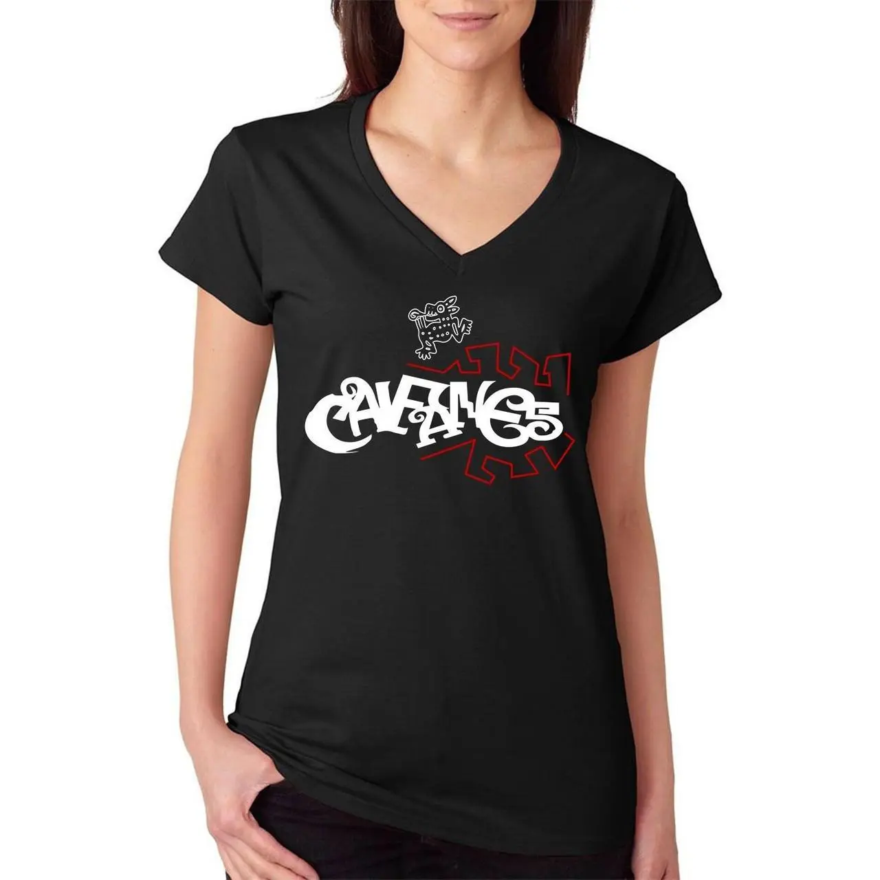 Rock en español caifanes new tribute women's v-neck t-shirt Casual Comfort