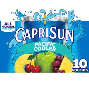 Capri Sun Pacific Cooler Mixed Fruit Naturally Flavored Kids Juice Drink Blend (10 ct Box, 6 fl oz Pouches)
