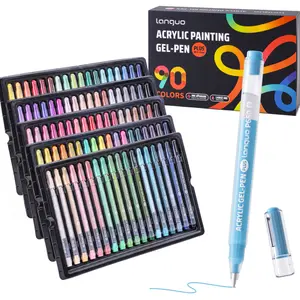 36/54/72/90 Colors Acrylic Painting Gel Pen,1mm Needle Tip,Rich Color Large Capacity Ink Pens,Art Supplies For Diary,Card,DIY,Coloring, Doodling, Scrapbooking Supplies Stackable colors, Acrylic Gel Pen, Acrylic Markers, Artist Bundle