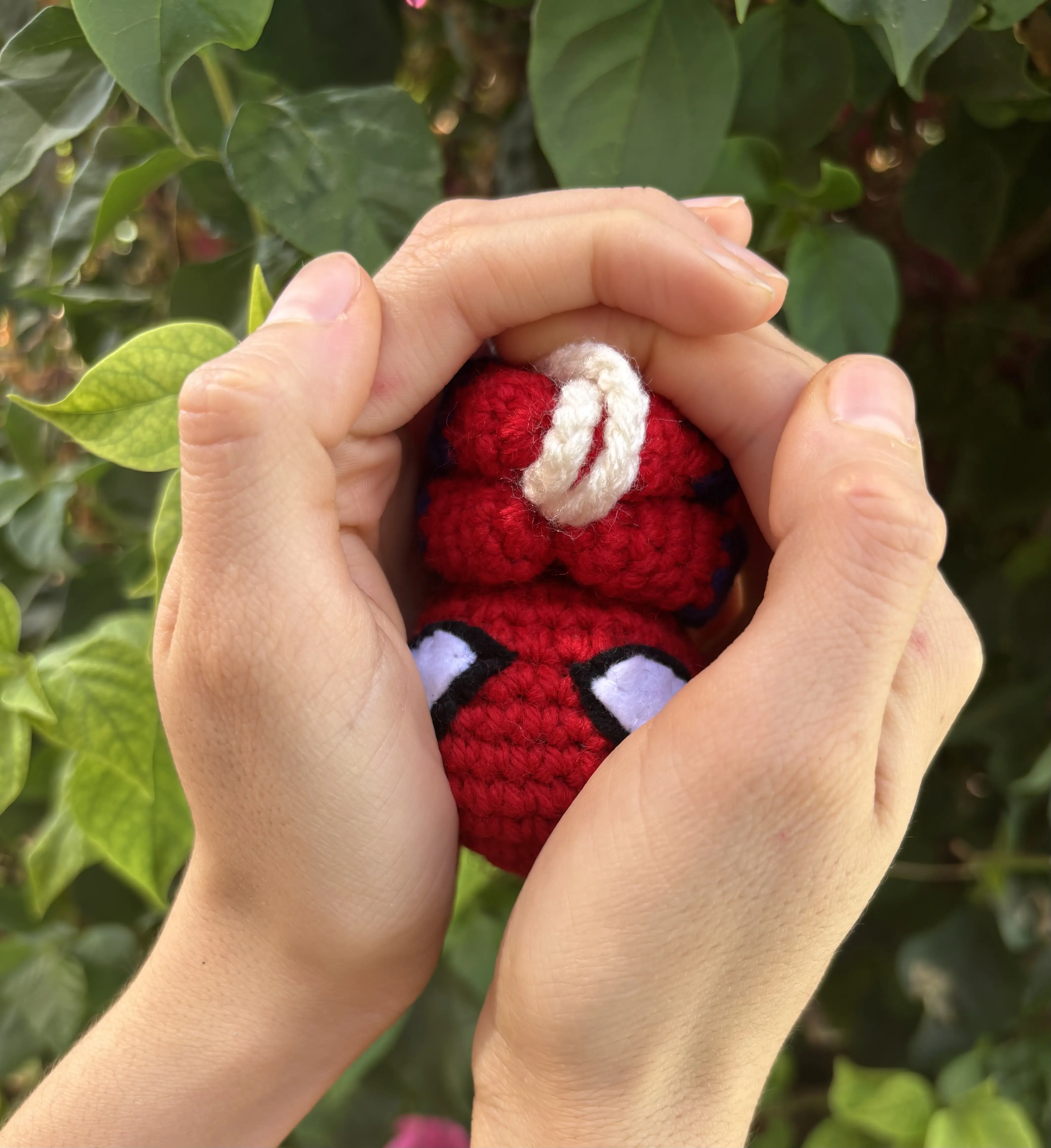 Handmade Crochet Spider Hero Guy Car Hanger/Keychain