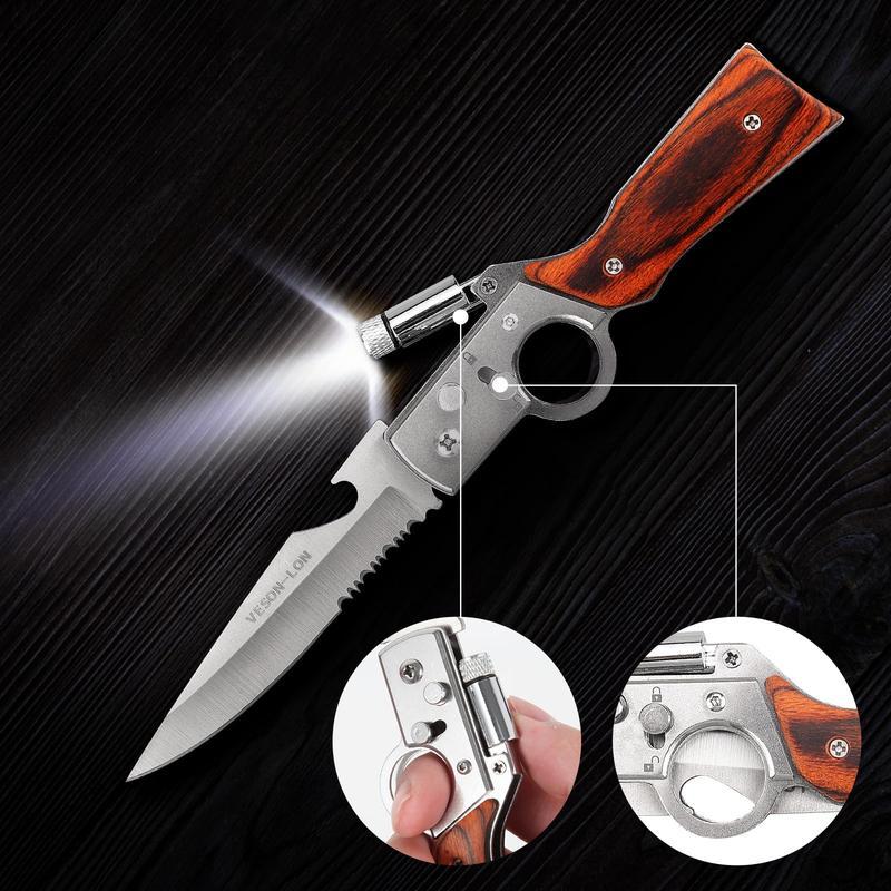 AK47 Tactical Pocket Knife – Portable Hand Tool Multipurpose Tool 5CR13MOV Steel Blade, Secure Locking System, Compact EDC Folding Knife for Hunting, Camping, Survival, and Everyday Carry – Great Gift for Men