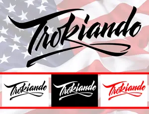 Trokiando 8inch Bold Statement Vinyl Decal Weatherproof UV Resistant Solid Color Easy Peel Stick for Vehicles & Gear Lockers