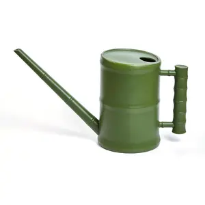 Watering Can for Outdoor Indoor  - Small Plastic  Garden - with Long Spout - Green - 64 Oz - 1/2 Gallon