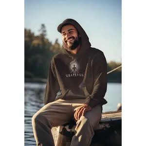 "GRATEFUL" Positive Thought Brand Unisex Hoodie (White Graphic)