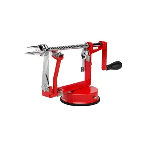 Apple Peeler Slicer Corer 3 in 1 Fruit Peeler Machine for Potatoes Heavy Duty Cast Iron Body Material Stainless Steel Adjustable Blade Kitchen Utensils