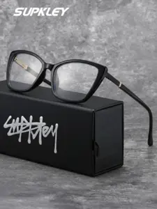 SUPKLEY Light Mature Style Cat Eye PC Material Decorative Frame, Unisex, Suitable For Relieving Visual Fatigue From Long-Term Use Of TV And Computer, Multiple Colors For Different Dressing Styles