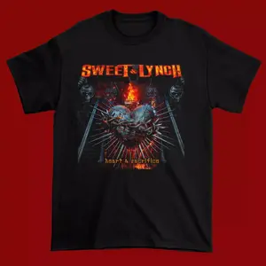 Sweet Lynch Heart & Sacrifice Short Sleeve Cotton Black All Size Shirt Ac1322