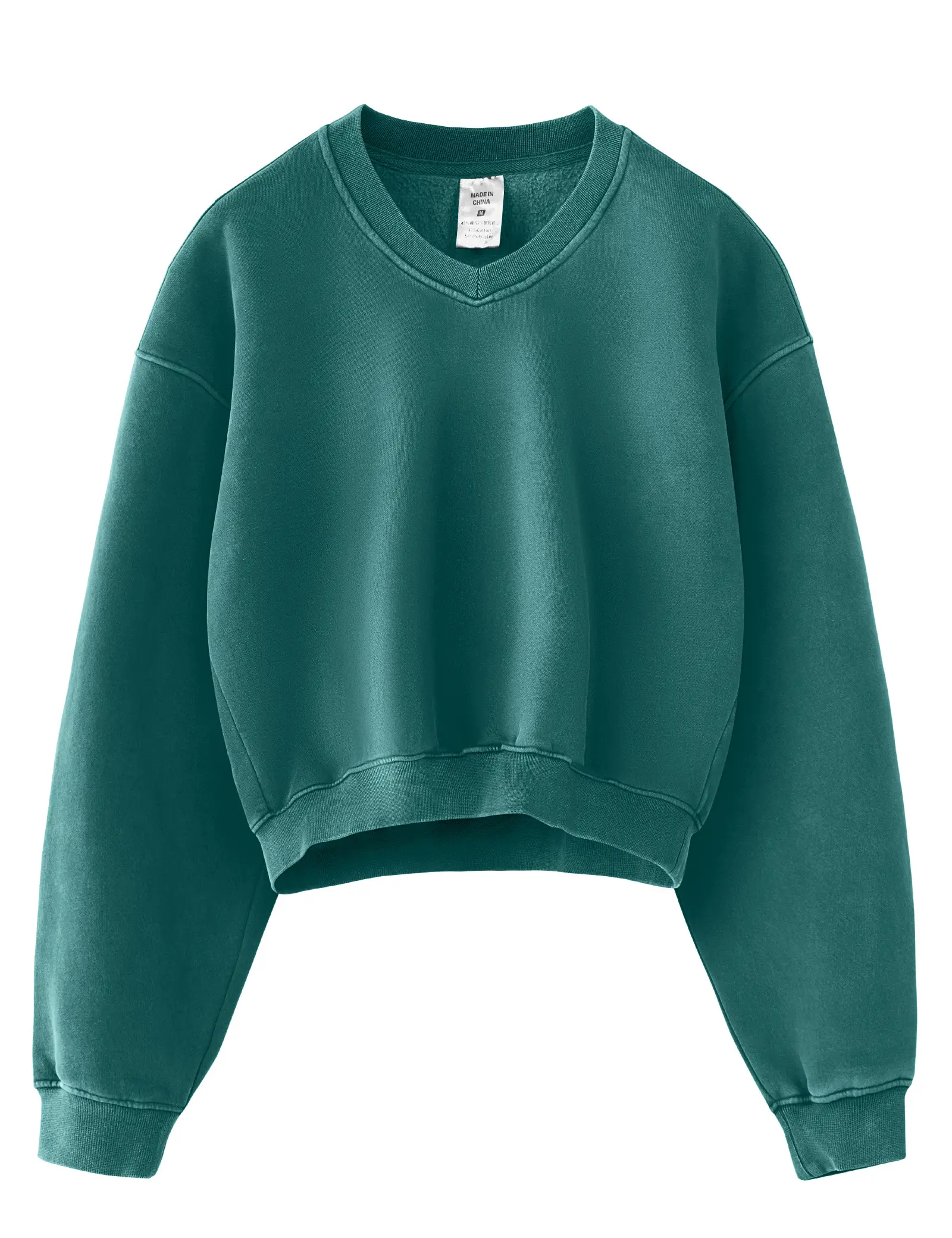 Hatant hoodie Cozy up in Vintage Style with our Y2K Acid Wash Fleece V-Neck - Soft Fabric Women Sweatshirt , Athletic Fit, and Dark Gray Solid Color H