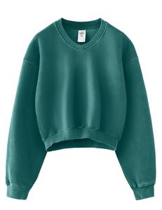 Hatant hoodie Cozy up in Vintage Style with our Y2K Acid Wash Fleece V-Neck - Soft Fabric Women Sweatshirt , Athletic Fit, and Dark Gray Solid Color Hoodies  - Perfect for After-Workout Relaxation