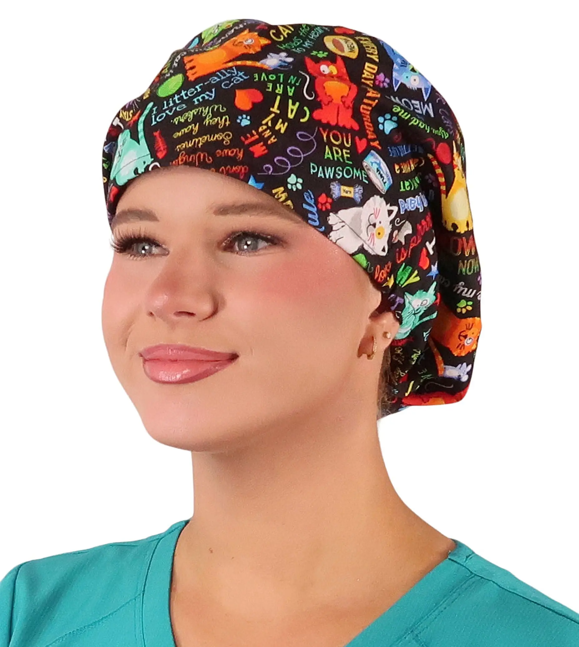 Riley Comfort Scrub Cap - PURRfect Kitties