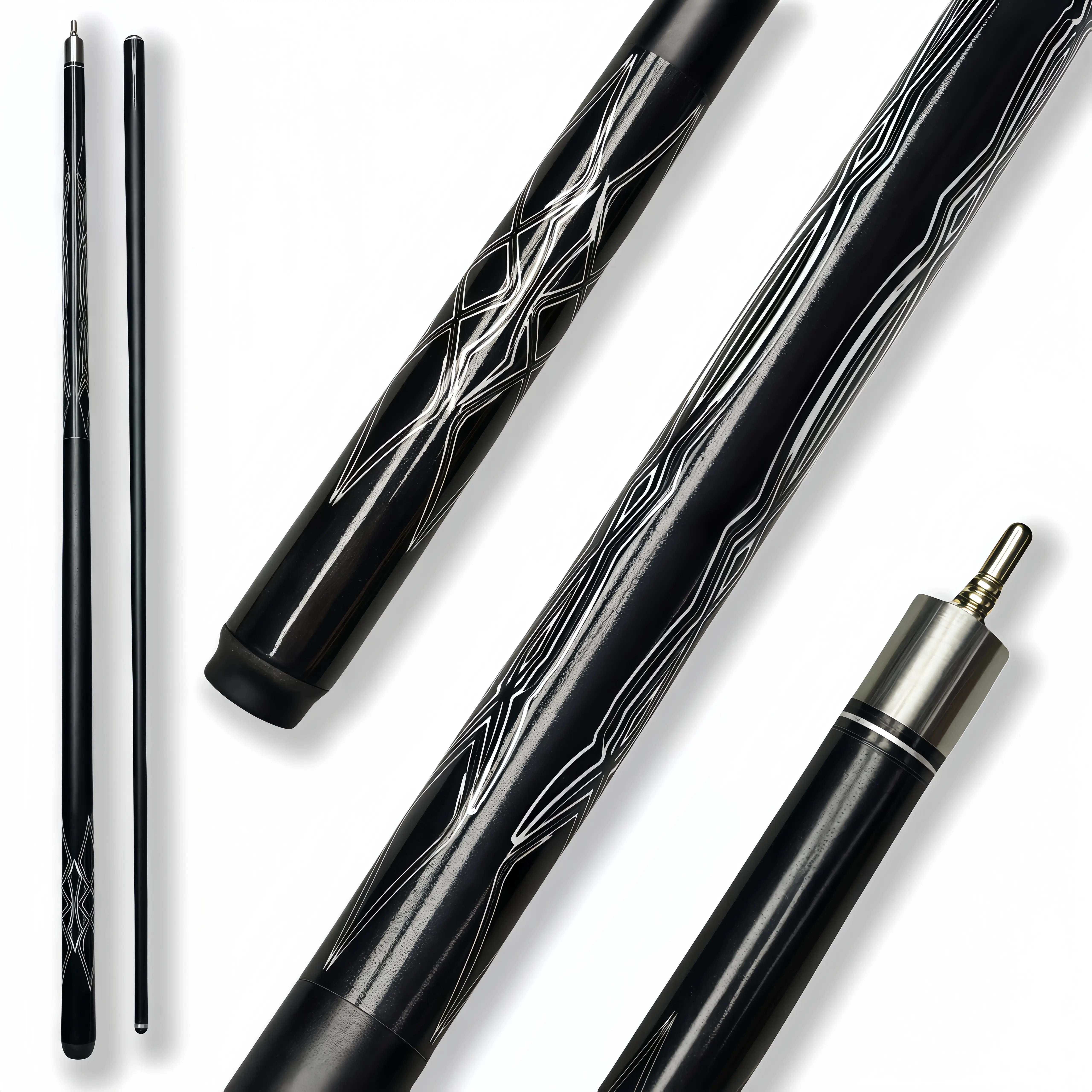 Lynk High-Quality Carbon Fiber Pool Cue Stick - 58" Long, 20oz Weight, 12.5mm Shaft, Split Design, 3D Carbon Paint, Quick Release Joint, Ideal for 8-Ball/9-Ball Competition & Training, Gift for Pool Players