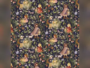 Nocturnal Garden | Night Garden - Midnite by Belle & Boo for Michael Miller | DDC12361-MIDN