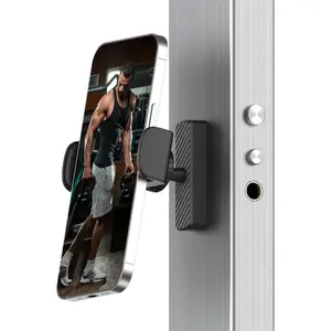 Magnetic Phone Holder, Magnetic Smartphone Holder for Gym - 360° Adjustable, Strong Portable Magnetic Clip Mount for Workout Recording, Fitness Accessories Essentials, Compatible with Android and iPhone 16/15/14/13, Gift for Men & Women