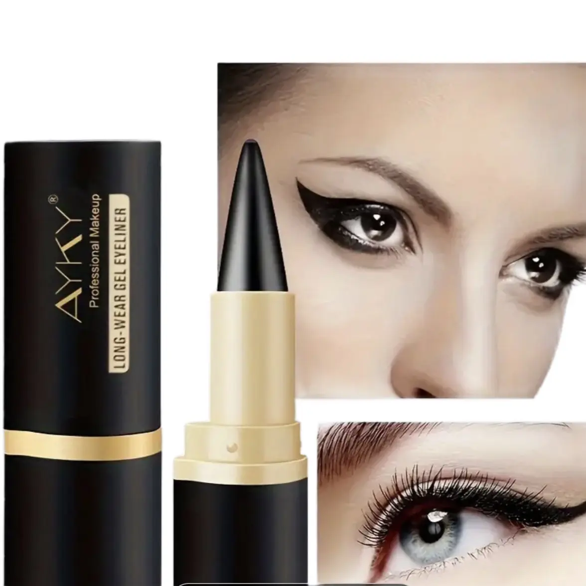 Professional Warmer Eyeliner Matte Black Smudge - Waterproof Eyeliner Set for Beginners - Easy Application - Made in China