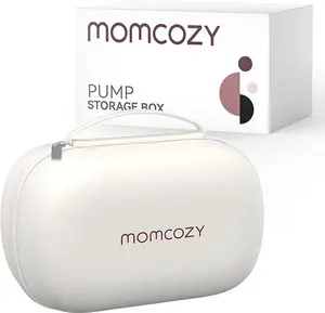 Momcozy Breast Pump Storage Bag, Hard Shell Case with Removable Tray, Watertight Breast Pump Storage Bag for Pumping Bag, Diaper Bag, or Handbag（Holds 2 Pumps）